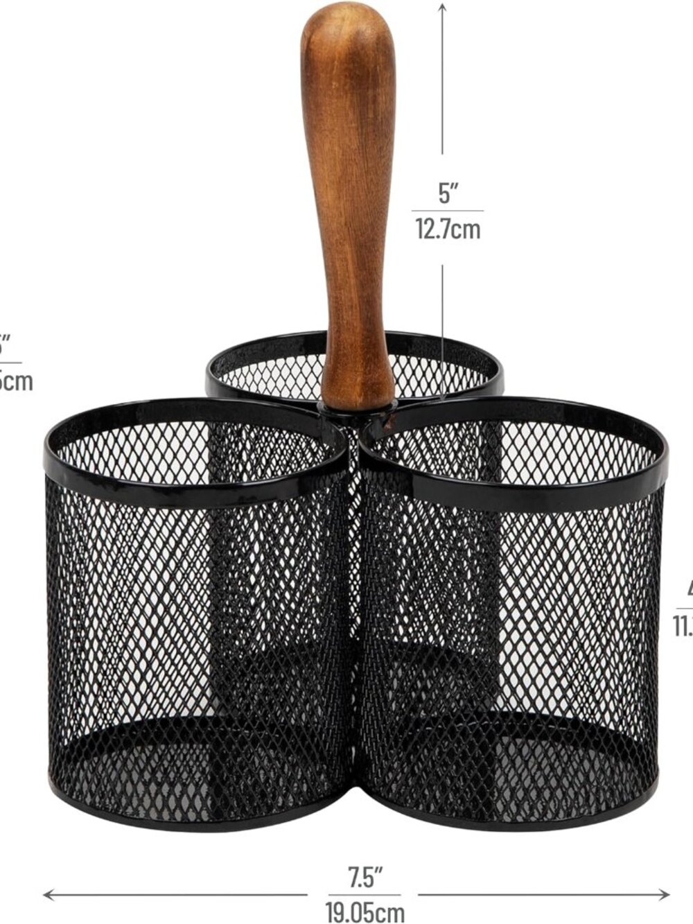 Utensil Holder, Silverware Organizer, Caddy, Cutlery Holder, Kitchen, Metal Mesh - Picture 3 of 7